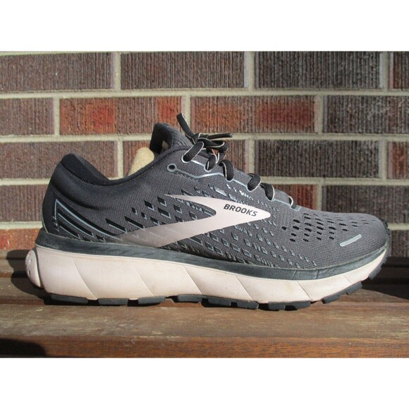 Brooks Womens Ghost 13 Gray Pink Running Athletic Shoes Sneakers Size 7.5 B - Picture 8 of 16